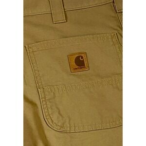 Carhartt Mens Tan Canvas Work Pants NWT Loose Fit Carpenter Style 36x30